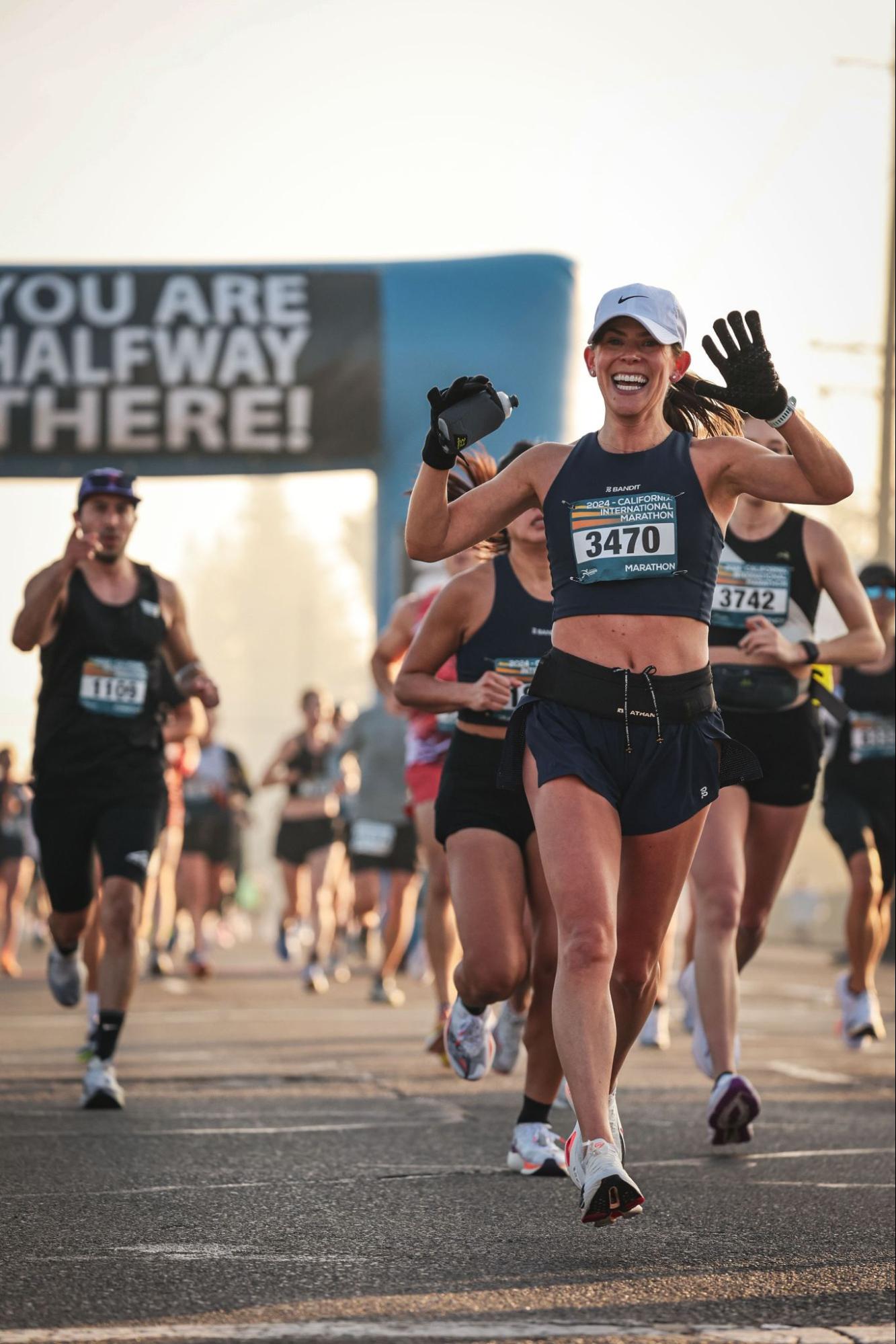 Dr. Nicole racing on the track